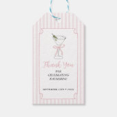 Pink Stripes Tini One is onderweg Cadeaulabel (Voorkant)