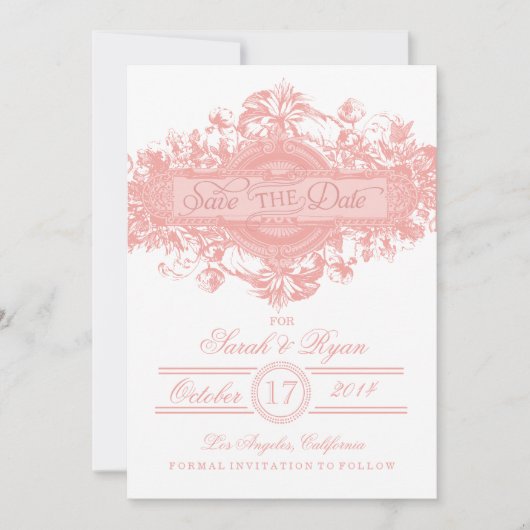 PINK  STROOM BEWAREN DE DATUM SAVE THE DATE (Voorkant)
