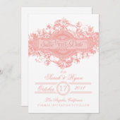 PINK  STROOM BEWAREN DE DATUM SAVE THE DATE (Voorkant / Achterkant)