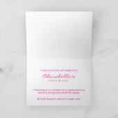 Pink Suede Bedankt Wenskaart (Binnen)