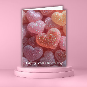 Pink Sugar snoep Hearts Valentijns's Greeting Kaart