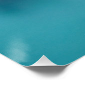 Pink "Summer" Balloons on Vibrant Turquoise Perfect Poster (Hoek)