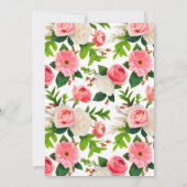 Pink Summer Floral  100th Birthday Kaart (Achterkant)