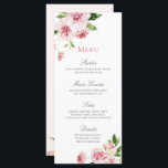 Pink Summer Floral Romantic Vrijgezellenfeest Menu<br><div class="desc">Pink Summer Floral Romantic Vrijgezellenfeest Menu</div>