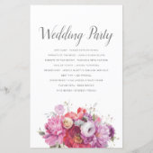 Pink Summer Floral Waterverf Wedding (Achterkant)