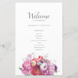 Pink Summer Floral Waterverf Wedding