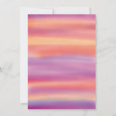 Pink Summer Sunset Neutraal Baby shower Invite Kaart (Achterkant)