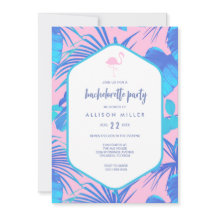 Pink Summer Tropical Flamingo Bachelorette Party