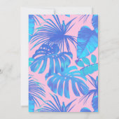 Pink Summer Tropical Flamingo Bachelorette Party Kaart (Achterkant)