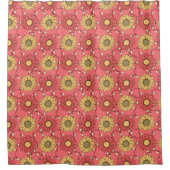 Pink Sunflowers Christmas Douchegordijn (Voorkant)