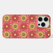 Pink Sunflowers Christmas iPhone Hoesje (Achterkant horizontaal)