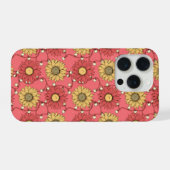 Pink Sunflowers Christmas iPhone Hoesje (Achterkant horizontaal)