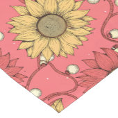 Pink Sunflowers Christmas Korte Tafelloper (Hoek)