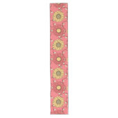 Pink Sunflowers Christmas Lange Tafelloper (Voorkant)