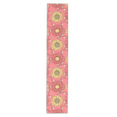 Pink Sunflowers Christmas Medium Tafelloper (Voorkant)