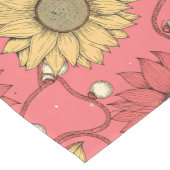 Pink Sunflowers Christmas Medium Tafelloper (Hoek)