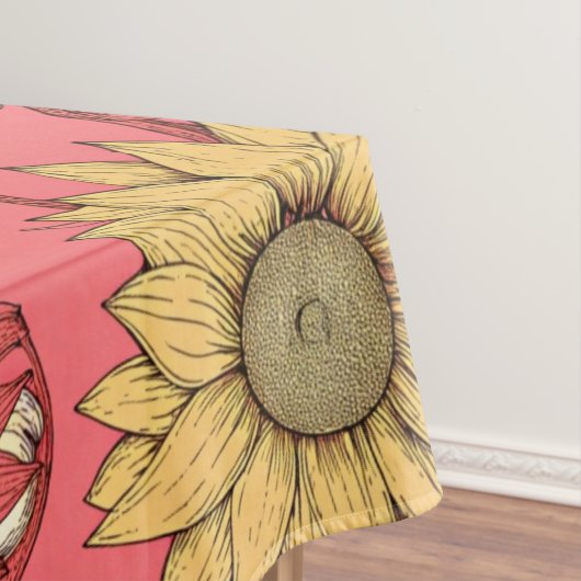 Pink Sunflowers Christmas Tafelkleed (Voorbeeld)