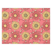 Pink Sunflowers Christmas Tafelkleed (Voorkant (Horizontaal))