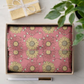 Pink Sunflowers Christmas Tissuepapier (Geschenk)