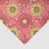Pink Sunflowers Christmas Tissuepapier (Detail)
