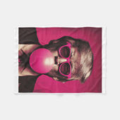 Pink Sungles Trump Bubble Gum Fleece Deken (Voorkant (Horizontaal))