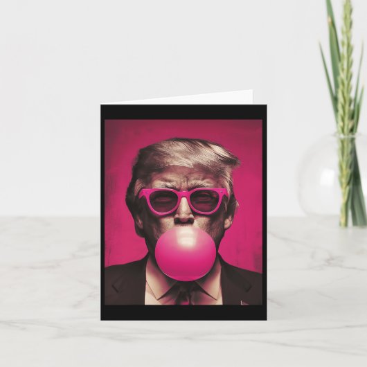 Pink Sungles Trump Bubble Gum Kaart (Voorkant)