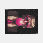 Pink Sungles Trump Bubble Gum Shirt 2024 Stem Pres Fleece Deken (Voorkant (Horizontaal))