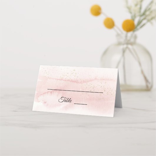 Pink Sunrise Mountain Coordinate Place Card Tent Plaatskaartje (Voorkant)