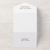 Pink Sunrise Mountain Weddenschap All In One Uitnodiging (Buitenkant)