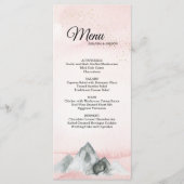 Pink Sunrise Mountain Wedding Menu (Voorkant)