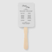 Pink Sunrise Mountain Wedding Program Hand Fan Handwaaier (Achterkant)