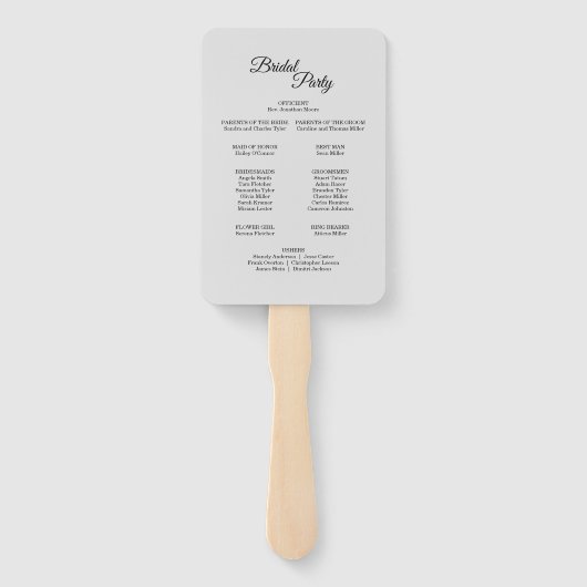 Pink Sunrise Mountain Wedding Program Hand Fan Handwaaier (Achterkant)