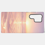 Pink Sunset Beach Phone Case Samsung Galaxy Hoesje (Achterkant horizontaal)