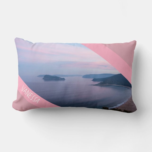 Pink Sunset Pearl Beach Landscape Australia Kussen (Voorkant)
