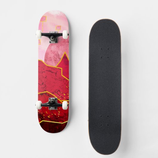 Pink Sunset Persoonlijk Skateboard (Voorkant)