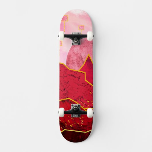 Pink Sunset Persoonlijk Skateboard (Voorkant)