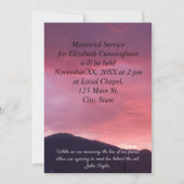 Pink Sunset Photo Collage Heart Memorial Kaart (Achterkant)