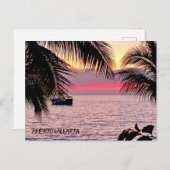 Pink Sunset Puerto Vallarta Briefkaart (Voorkant / Achterkant)