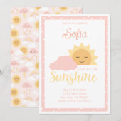 Pink Sunshine-thema Kaart (Voorkant / Achterkant)