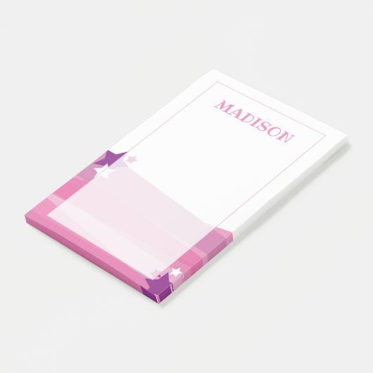 Pink Super Star Post It Note (Schuin)