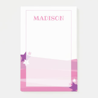 Pink Super Star Post It Note
