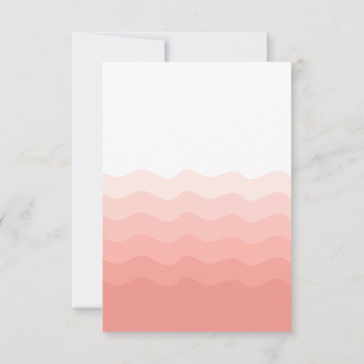 Pink Surfs Up Surfboard Verjaardag Dank je wel Kaart (Achterkant)