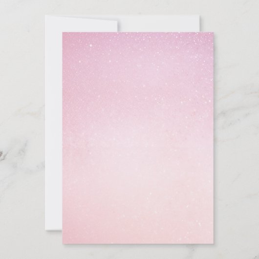 Pink Surprise verjaardagsuitnodiging - Glitter Can Kaart (Achterkant)