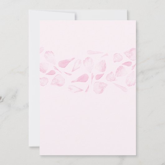 Pink Swan Floral Baby shower Kaart (Achterkant)