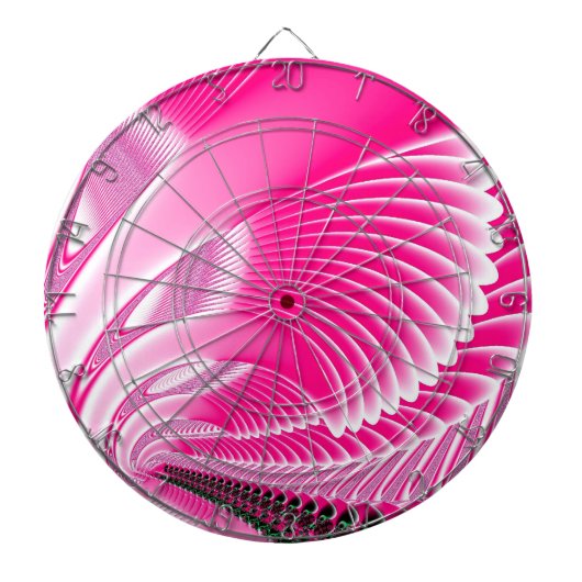 Pink Swan Wings Fractal Dartbord (Voorkant)