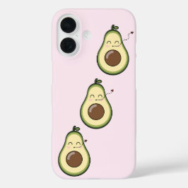 Pink Sweet Avocado Kiss iPhone 16 Hoesje