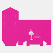 Pink Sweet Cherry Brunch Champagne Baby shower Bedankdoosjes (Ongevouwen)