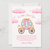 Pink Sweet Fairy Princess Carriage Baby Shower  Bedankkaart (Voorkant)