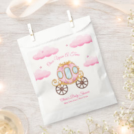 Pink Sweet Fairy Princess Carriage Baby Shower  Bedankzakje