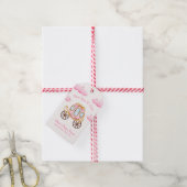 Pink Sweet Fairy Princess Carriage Baby Shower Cadeaulabel (Met Touw)